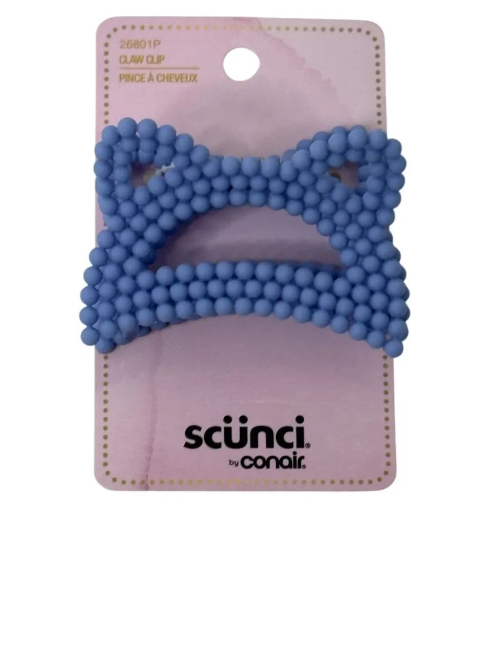 Scunci Blue Bubble Claw Hair Clip Large Matte Beaded New